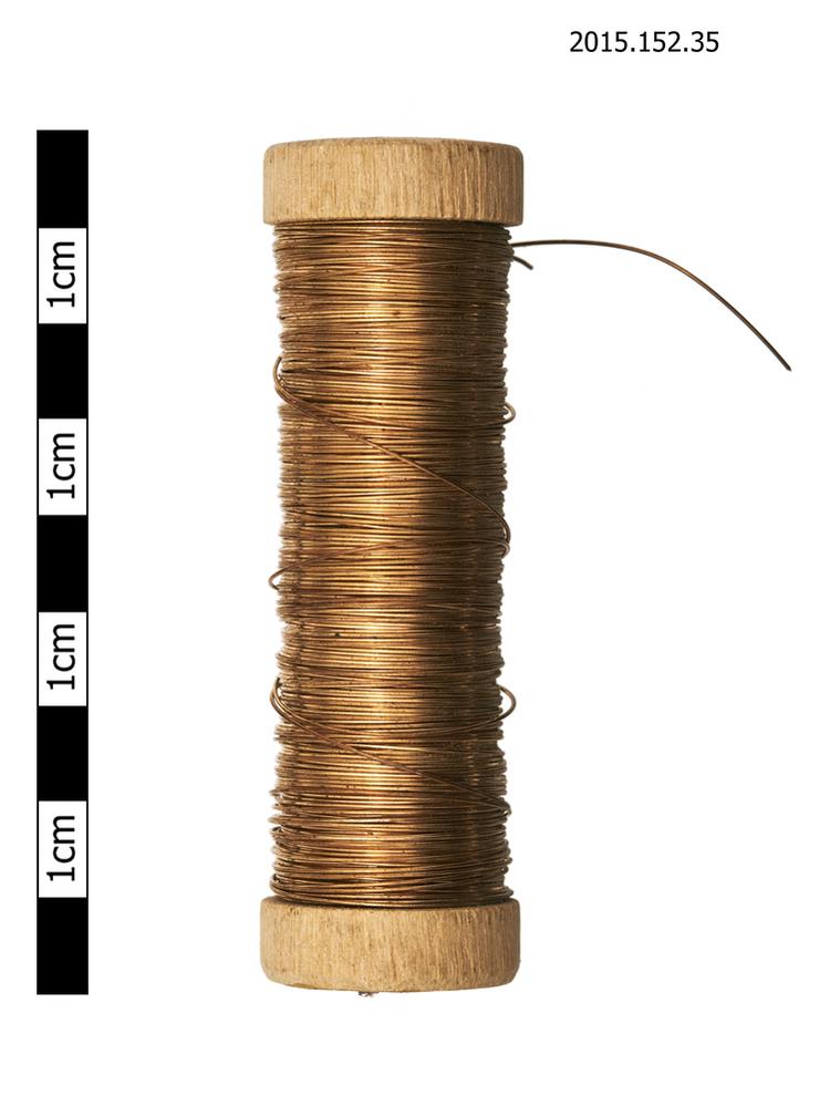 General view of a spool of wire for clavichord strings of Horniman Museum object no 2015.152.35