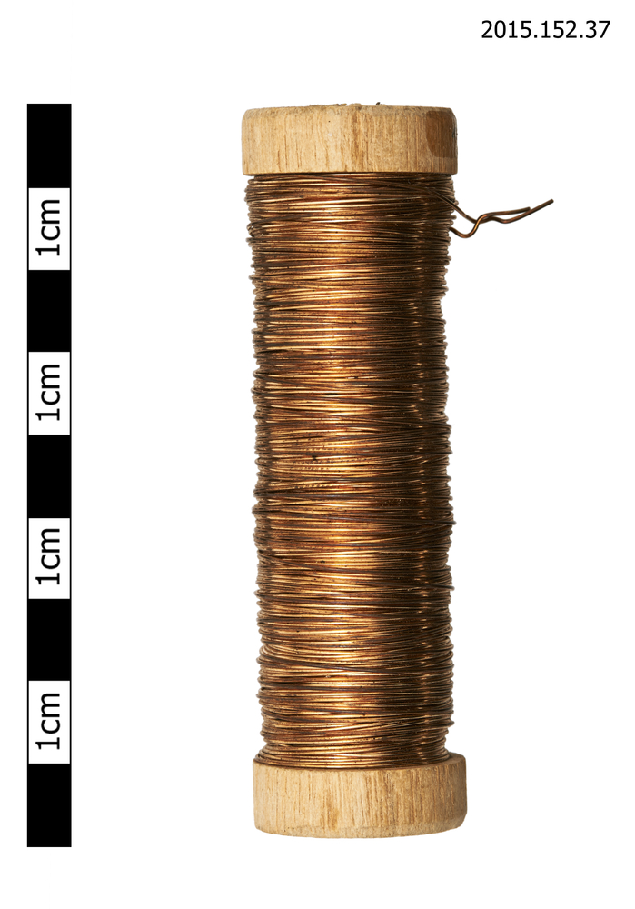 General view of a spool of wire for clavichord strings of Horniman Museum object no 2015.152.37