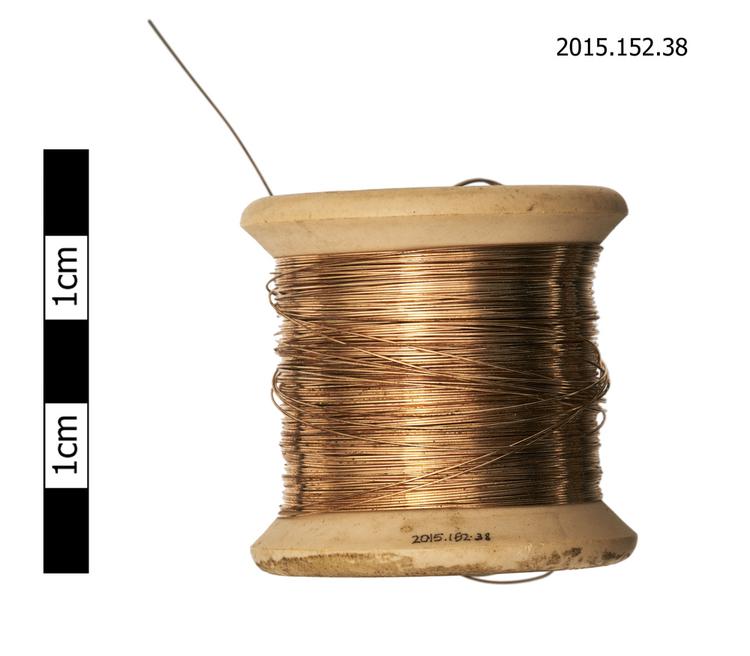 General view of a spool of wire for clavichord strings of Horniman Museum object no 2015.152.38
