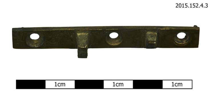 General view of front board lock engagement detached from clavichord of Horniman Museum object no 2015.152.4.3