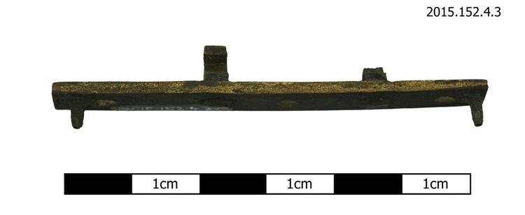 Side view of front board lock engagement detached from clavichord of Horniman Museum object no 2015.152.4.3