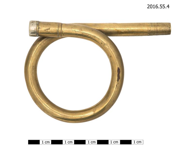 Image of trombone; crook (element of musical instrument)