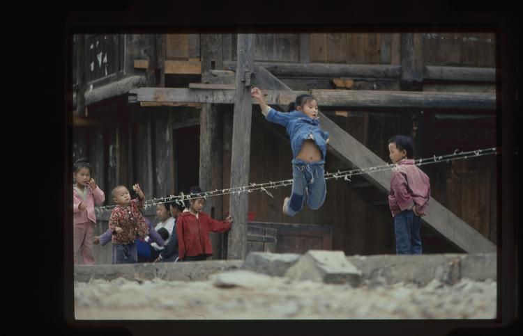 Image of 35mm slide: Children playing