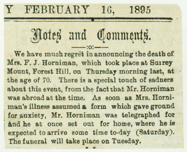 Image of Press cutting titled: Notes and Comments