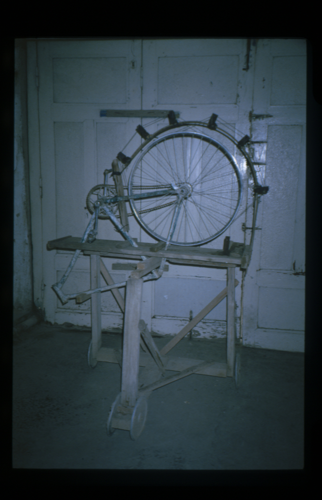 Image of Slide showing the process of silk string manufacture by Rihzhon Khojakhanov and his family