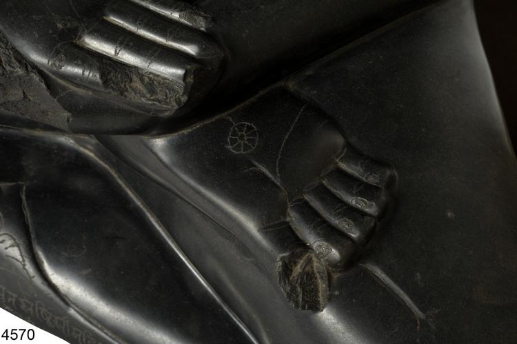 Detail view of foot of Horniman Museum object no 4570
