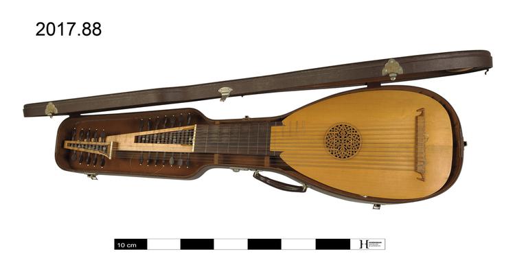 Image of lute; cases (elements of musical instruments)