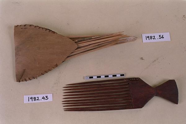 General view of object no. 1982.43 and 1982.56.