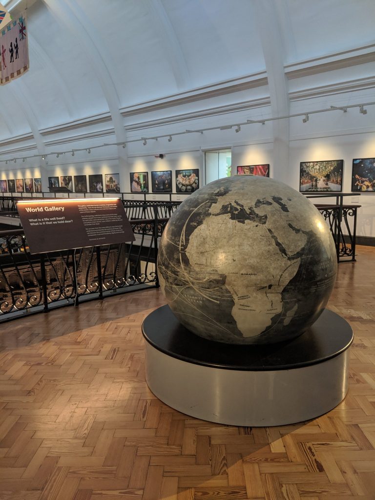 Blue Earth, a sculpture in the World Gallery