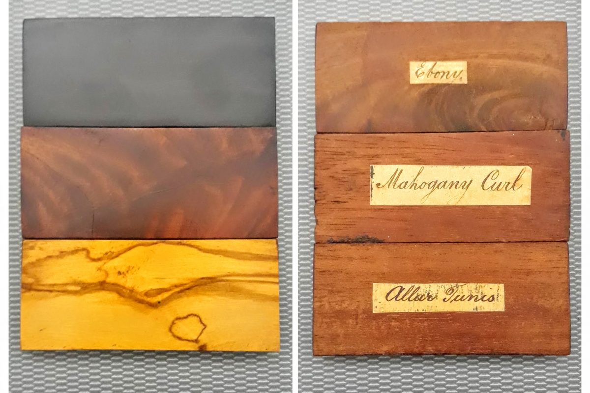six wooden oblongs