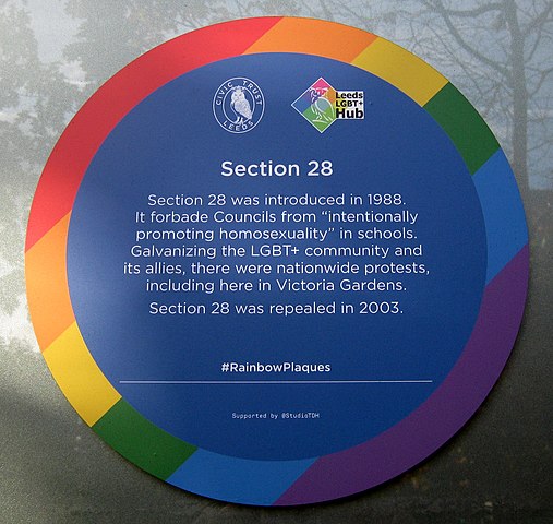 blue and rainbow plaque