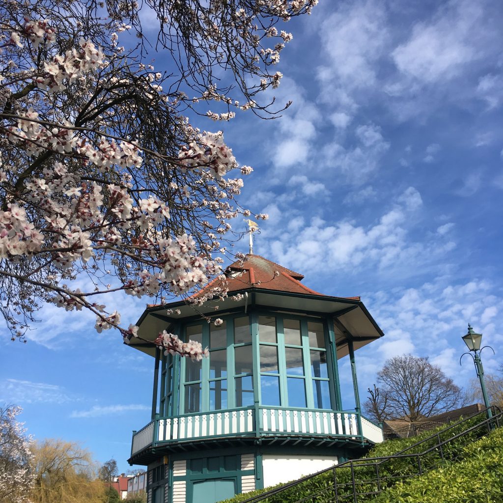 A bandstand in spring
