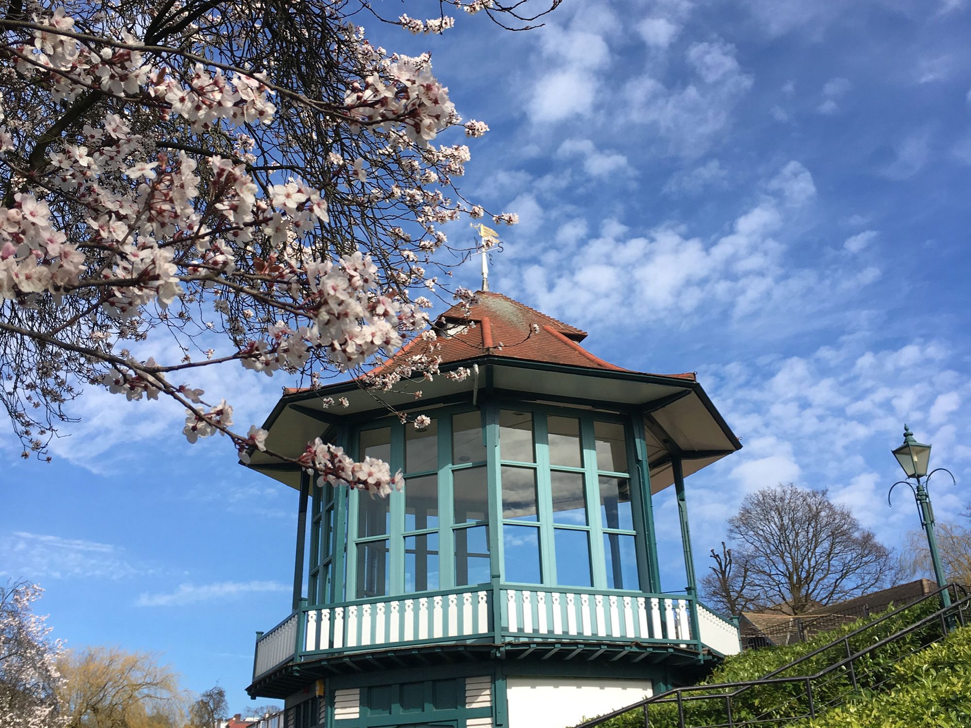 A bandstand in spring