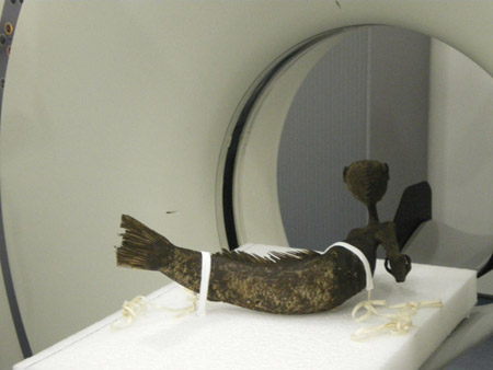 Merman in a CT scanner