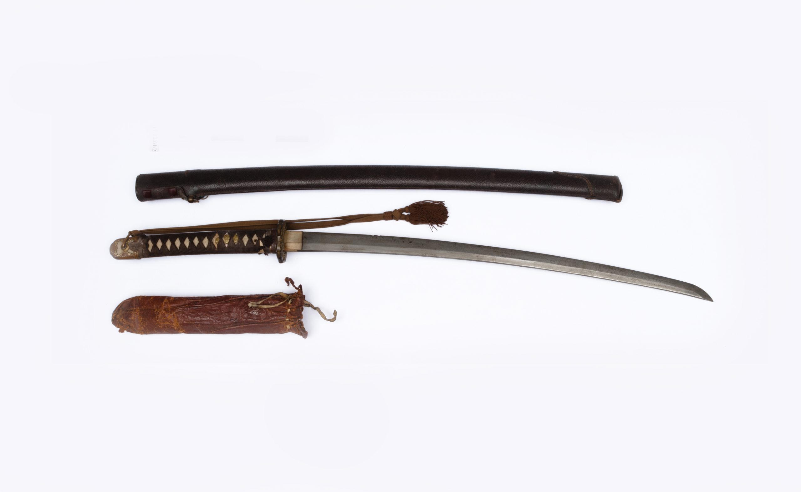 sword with brown tassels.