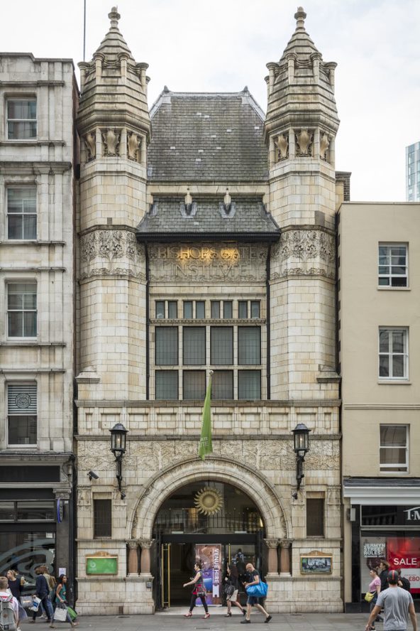 The exterior of Bishopsgate Institute