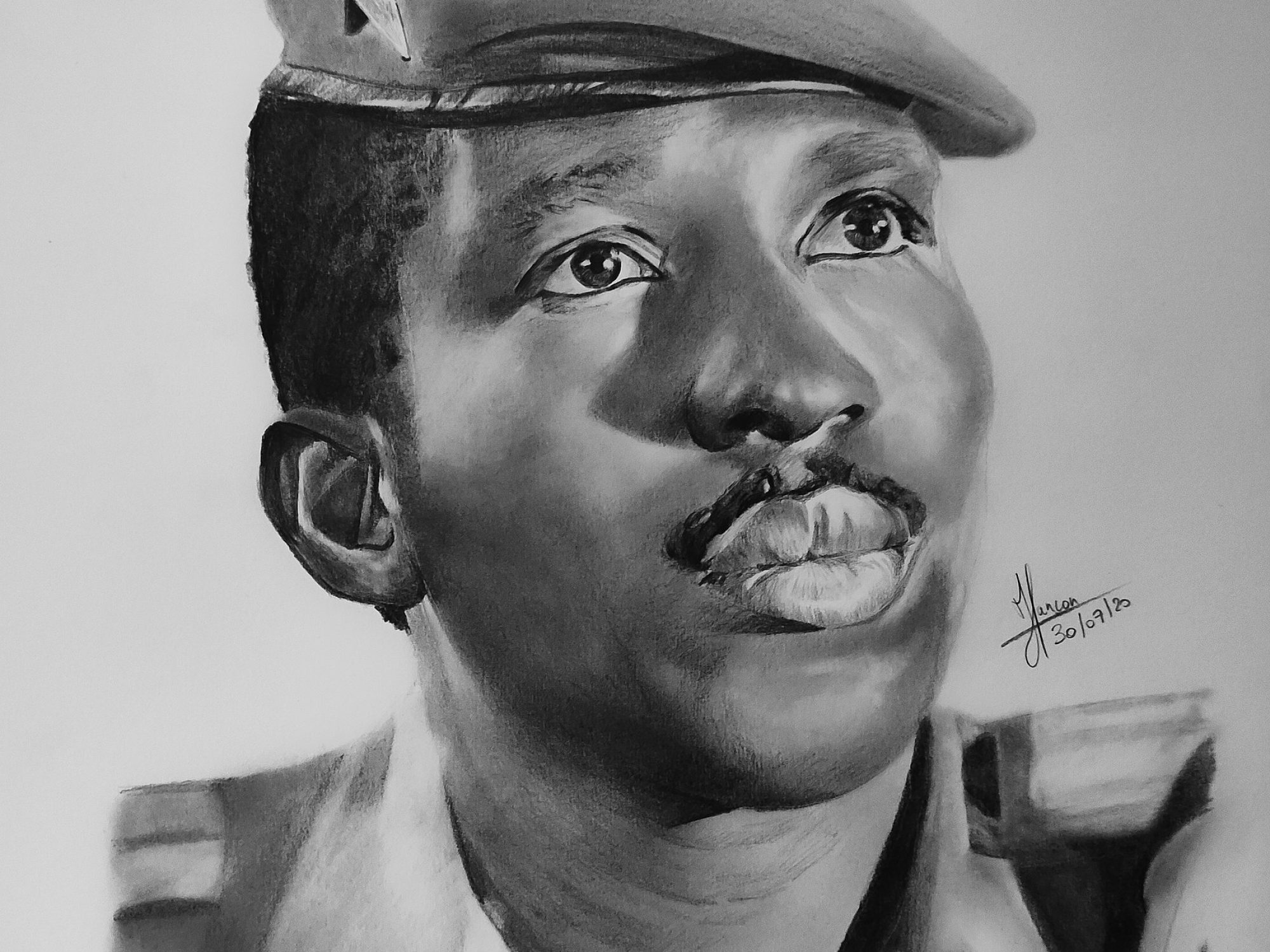 A drawing of Thomas Sankara