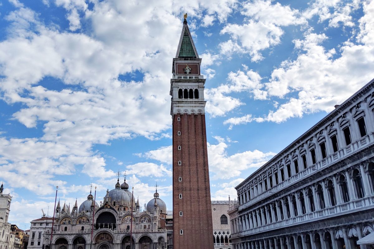 The bell tower in St Mark's Square