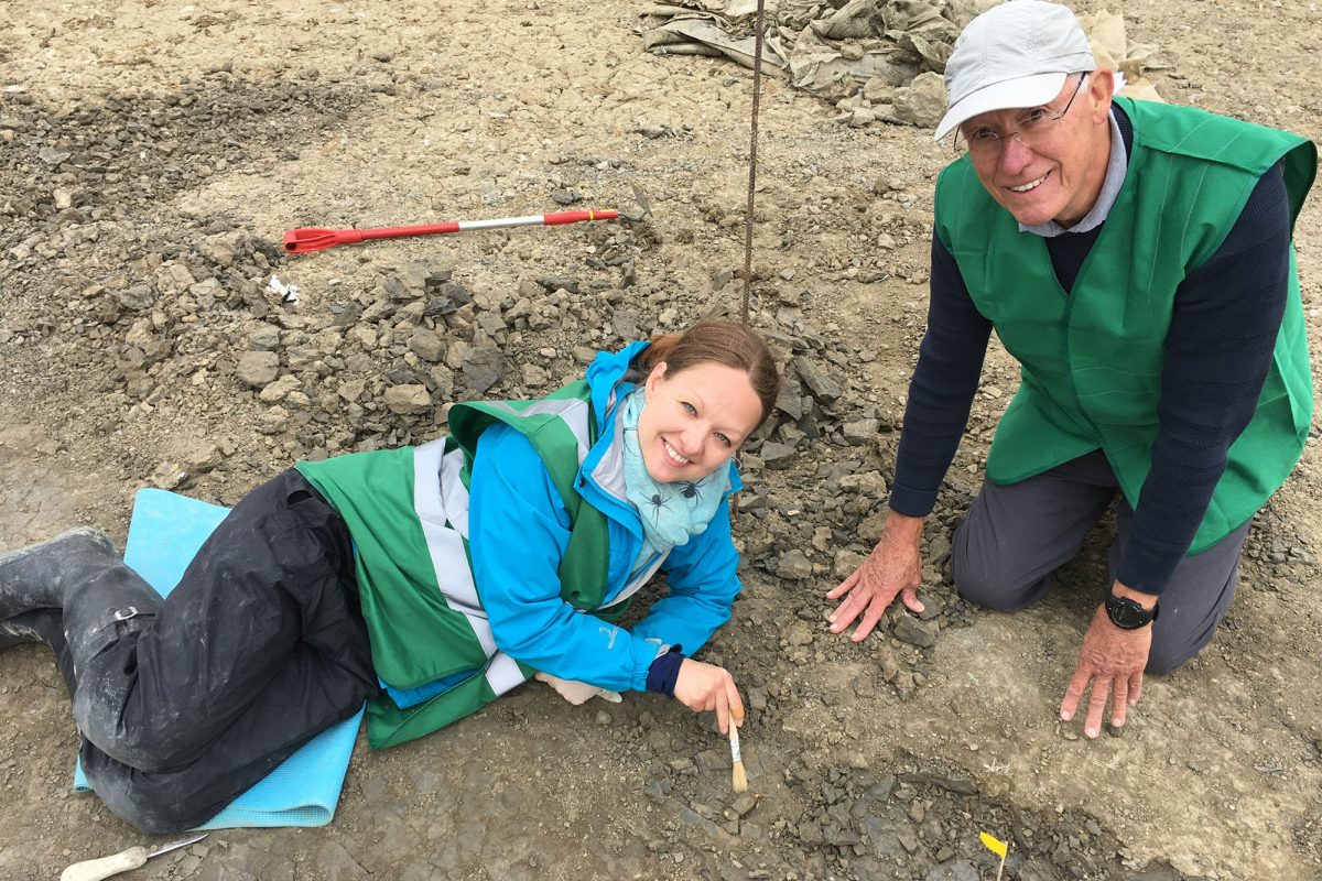 Emma and Paul at the dig site