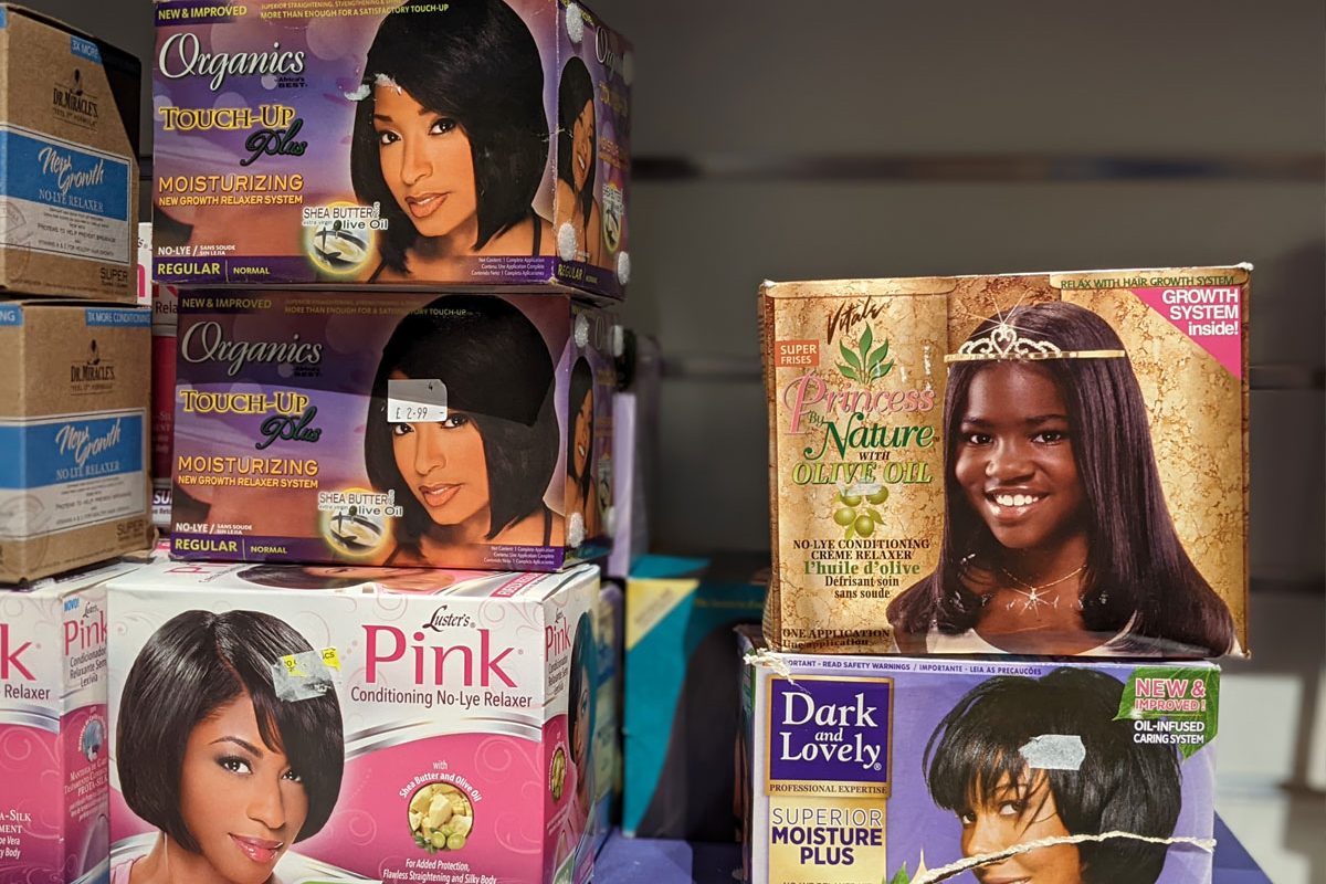 Boxes of hair relaxers