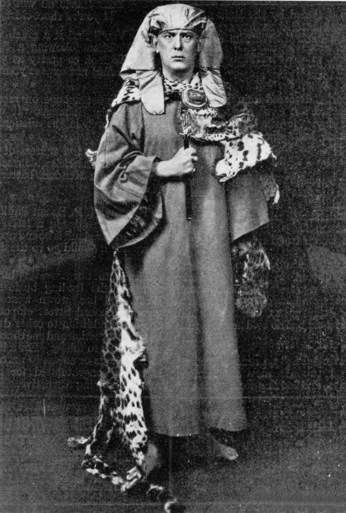 Aleister Crowley in her Golden Dawn outfit