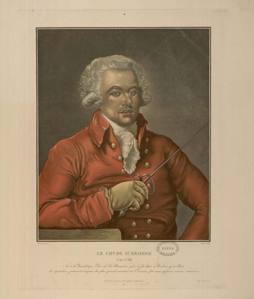 Drawing portrait of Joseph Bologne, Chevalier de Saint-Georges