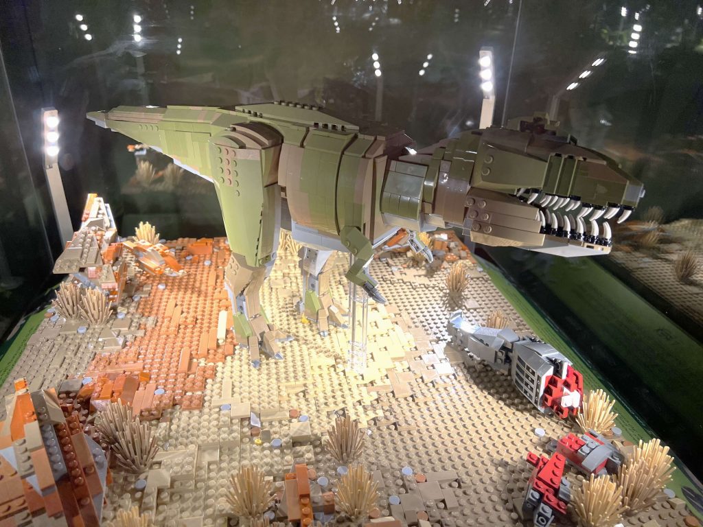 Lego model of tyrannosaurus