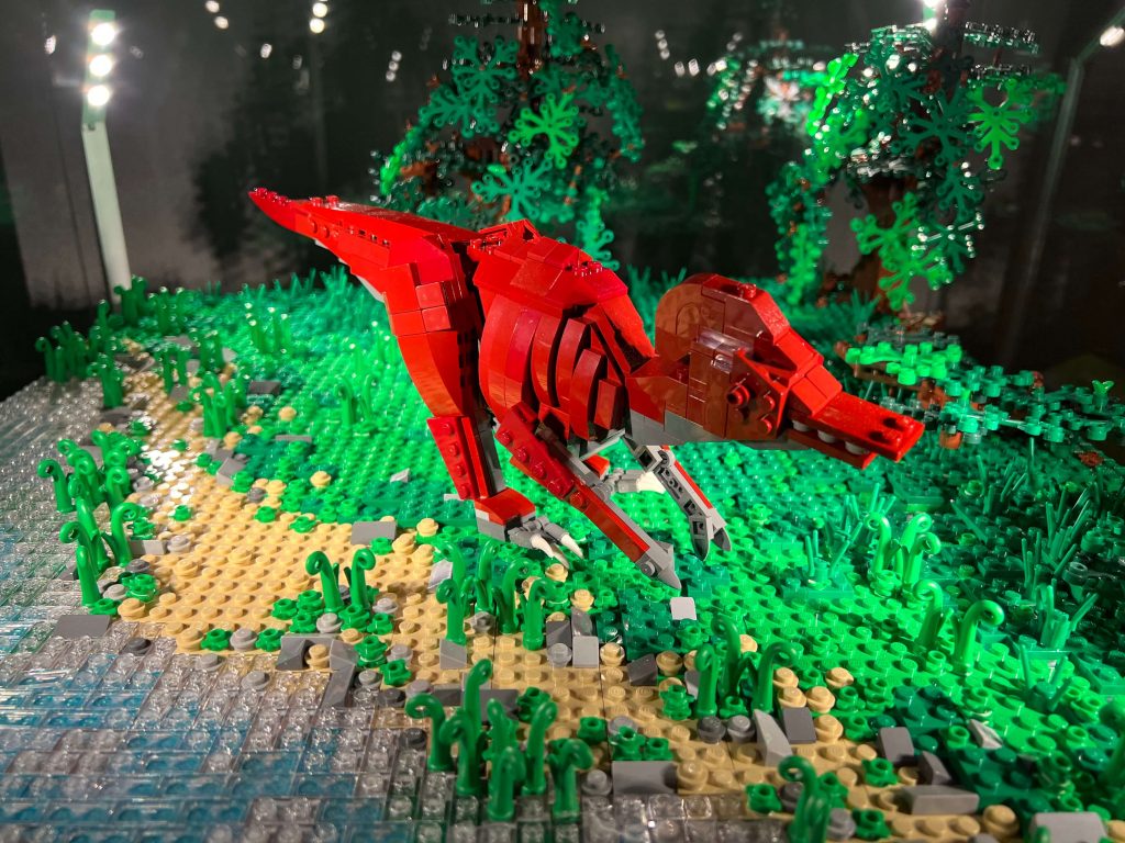 Corythosaurus model made of Lego