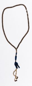 A tasbih, or string of prayer beads, used by Muslims in the recitation of prayer