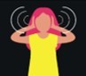 Illustration of person with hands over their ears